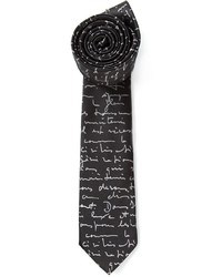 schwarze bedruckte Krawatte von Christian Dior