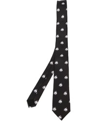 schwarze bedruckte Krawatte von Dolce & Gabbana