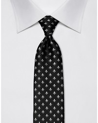 schwarze bedruckte Krawatte von Vincenzo Boretti