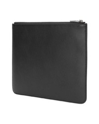 schwarze bedruckte Leder Clutch Handtasche von Givenchy