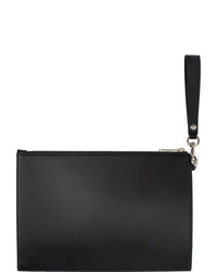 schwarze bedruckte Leder Clutch Handtasche von Gucci