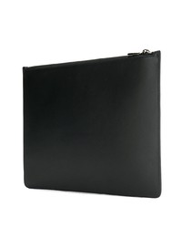 schwarze bedruckte Leder Clutch Handtasche von Dolce & Gabbana