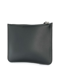 schwarze bedruckte Leder Clutch Handtasche von Neil Barrett