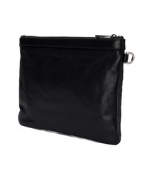 schwarze bedruckte Leder Clutch Handtasche von Jimmy Choo