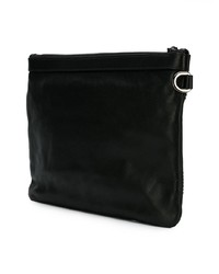 schwarze bedruckte Leder Clutch Handtasche von Jimmy Choo