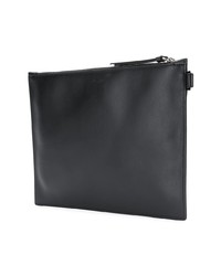 schwarze bedruckte Leder Clutch Handtasche von Roberto Cavalli