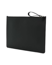 schwarze bedruckte Leder Clutch Handtasche von Valentino