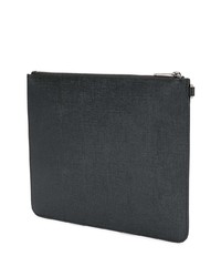 schwarze bedruckte Leder Clutch Handtasche von Givenchy