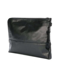 schwarze bedruckte Leder Clutch Handtasche von Dolce & Gabbana