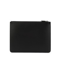 schwarze bedruckte Leder Clutch Handtasche von Givenchy