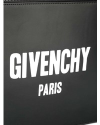 schwarze bedruckte Leder Clutch Handtasche von Givenchy