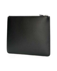 schwarze bedruckte Leder Clutch Handtasche von Givenchy