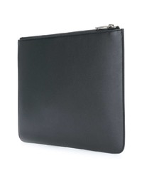 schwarze bedruckte Leder Clutch Handtasche von Givenchy