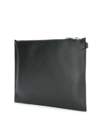 schwarze bedruckte Leder Clutch Handtasche von Philipp Plein