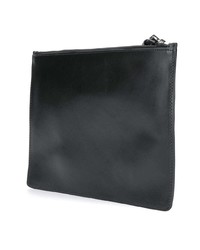 schwarze bedruckte Leder Clutch Handtasche von Marcelo Burlon County of Milan