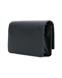 schwarze bedruckte Leder Clutch von Fendi