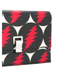 schwarze bedruckte Leder Clutch von Proenza Schouler