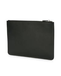 schwarze bedruckte Leder Clutch von Fendi