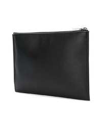 schwarze bedruckte Leder Clutch von Givenchy