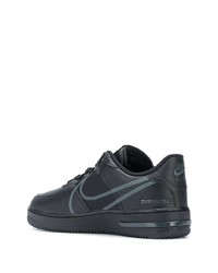 schwarze bedruckte Leder niedrige Sneakers von Nike