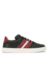 schwarze bedruckte Leder niedrige Sneakers von Bally