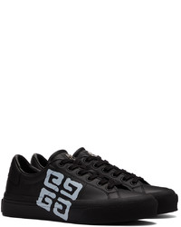 schwarze bedruckte Leder niedrige Sneakers von Givenchy