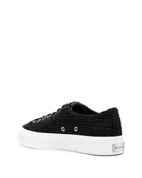 schwarze bedruckte Leder niedrige Sneakers von Givenchy