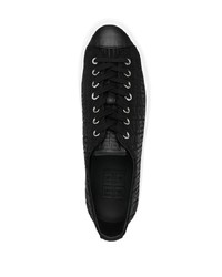 schwarze bedruckte Leder niedrige Sneakers von Givenchy