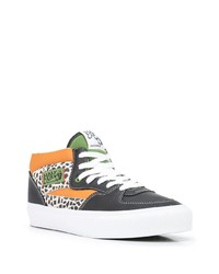 schwarze bedruckte Leder niedrige Sneakers von Vans