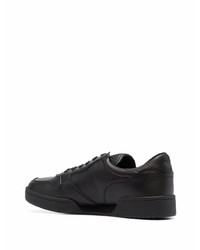 schwarze bedruckte Leder niedrige Sneakers von Ea7 Emporio Armani