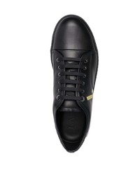 schwarze bedruckte Leder niedrige Sneakers von Lanvin