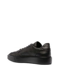 schwarze bedruckte Leder niedrige Sneakers von Casadei