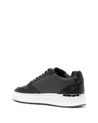 schwarze bedruckte Leder niedrige Sneakers von Mallet