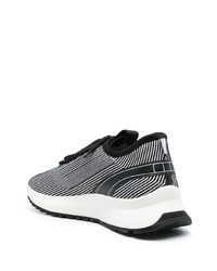 schwarze bedruckte Leder niedrige Sneakers von Bally