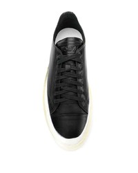 schwarze bedruckte Leder niedrige Sneakers von MSGM