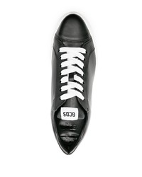 schwarze bedruckte Leder niedrige Sneakers von Gcds