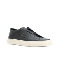 schwarze bedruckte Leder niedrige Sneakers von Givenchy