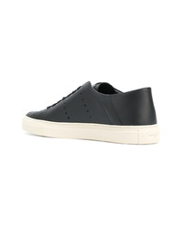 schwarze bedruckte Leder niedrige Sneakers von Givenchy