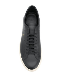 schwarze bedruckte Leder niedrige Sneakers von Givenchy