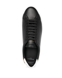 schwarze bedruckte Leder niedrige Sneakers von Givenchy