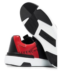 schwarze bedruckte Leder niedrige Sneakers von Givenchy