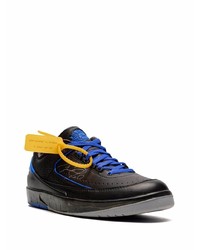 schwarze bedruckte Leder niedrige Sneakers von Jordan