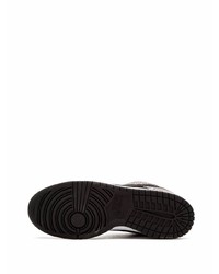 schwarze bedruckte Leder niedrige Sneakers von Nike
