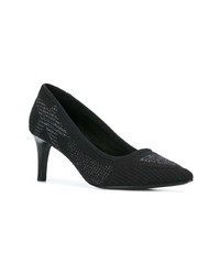 schwarze bedruckte Leder Pumps von Ash