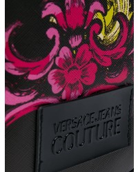 schwarze bedruckte Leder Umhängetasche von VERSACE JEANS COUTURE