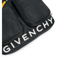 schwarze bedruckte Leder Umhängetasche von Givenchy