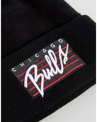 schwarze bedruckte Mütze von Mitchell & Ness