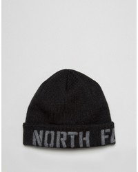 schwarze bedruckte Mütze von The North Face