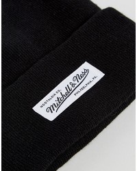 schwarze bedruckte Mütze von Mitchell & Ness
