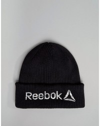 schwarze bedruckte Mütze von Reebok